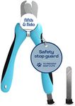 Dog Nail Clippers - Best Pet Claw Trimmer - Easy and Painless Pet Grooming (Puppies and Cats) - Medical Grade Stainless Steel - Includes Safety Guard and Nail File