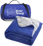 EverSnug Sherpa Waterproof Camping Blanket - Extra Thick and Warm, Large Sherpa Fleece Outdoor Blanket for Camping, Picnics, Beaches, Stadiums, Pets - Washable and Windproof for Cold Weather (Blue)