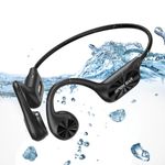 Relxhome Bone Conduction Headphones Swimming, IPX8 Waterproof Swimming Headphones with 32G Memory MP3 Player, Open Ear Wireless Sports Underwater Headphones for Swimming, Surfing,Running,Cycling