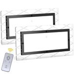 TURN RAISE RV LED Interior Lights with Remote 1800LM Dimmable Mirrored RV Ceiling Dome Light 4 Color 12V Volt DC10-30V 111LEDs RV Lights Light Fixture for Caravan Camper Car Boat Van（2PCS）