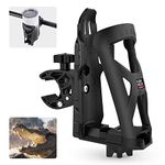 KEMIMOTO Motorcycle Cup Holder, ATV Drink Holder with 360 Rotation Crocodile-Bite Clamp, Dirt Bike Bottle Holder Compatible with Hydro Flasks, Yeti, Stanley, Other Bottles Maximum Diameter in 3.5" (1)