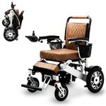 Alton Best Rated Exclusive Dual Motors Deluxe Electric Wheelchair for Adults. Heavy Duty Lightweight Foldable Dual Battery Travel Power Wheelchairs. Silla de Ruedas Electrica