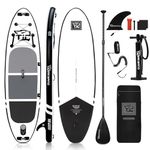 TIGERXBANG Inflatable Stand Up Paddle Boards with Premium SUP Board Accessories, Allround Paddle Boards for Adults/Kids,Defender Collection Black