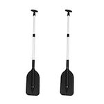 Telescoping Paddle, Telescoping Paddle 2PCS Aluminum Kayak Oars Plastic Boat Paddle for Jet Ski and Canoe Black, Plastic Boat Paddle