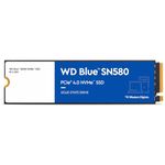 Western Digital 1TB WD Blue SN580 NVMe Internal Solid State Drive SSD - Gen4 x4 PCIe 16Gb/s, M.2 2280, Up to 4,150 MB/s - WDS100T3B0E