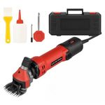 PetJoy Electric Sheep Shearing Machine, 1200W, Electric Sheep Trimmer Machine with 6 Adjustable Speeds Professional Shearing Machine for Pet Wool Goat Trimmer with Carry Case (Red)