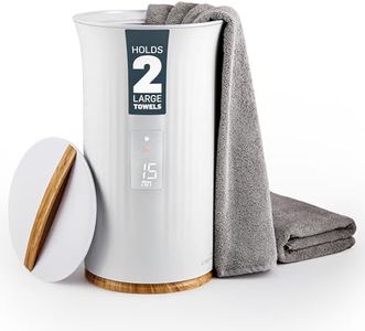 LiveFine Towel Warmer | Large Bucket Style Luxury Heater with LED Display, Adjustable Timer, Auto Shut-Off | Fits Up to Two 40” x 70” Oversized Bath Sheet Towels