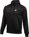 Nike TEAM MEN'S WINDRUNNER JACKET Hooded Windbreaker, Black/Black, Small