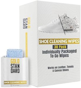 Gold Standard Quick Shoe Cleaning Wipes, 30-Pack Dual Textured Sneaker Wipe