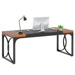 Tekavo Large Computer Table|Long Office Table For Office Work Table|160 Cm Long X 80 Cm Wide|Big Work From Home Desk|Studio Gaming Table Large|5 Ft Table/Diy - Engineered Wood, Powder Coated, Black