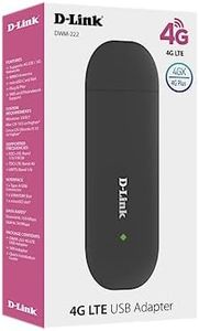 D-Link DWM-222 4G LTE USB Adapter, 3G/4G USB Modem Dongle, 150Mbps 4G Dongle, Supports All AU Mobile Networks inc Telstra 4GX, Optus 4G+, Vodafone. Pocket 4G SIM Dongle, Win 7/8/10/11, MacOS 10.15+