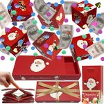 JINSTABAG Christmas Surprise Gift Box Explosion for Money, Christmas Explosion Gift Box with Confetti. (Red Snowman)