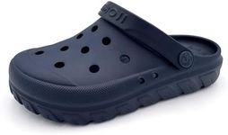 Amoji Garden Clogs Shoes Garden Shoes Gardening Shoes Summer Clogs Yard Shoes CL212 Navy Size 10-10.5 Women/7-8 Men