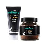 mCaffeine Coffee Face & Body Scrub Combo for Tan Removal | Exfoliating Detan Scrubs for Soft & Smooth Skin | Removes Tan, Blackheads and Dirt | For Men & Women | 175gm Value Pack