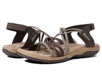 Skechers Women's Reggae Slim-Takes Two Flat Sandal, Chocolate, 8