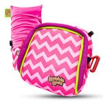 BubbleBum Backless Inflatable Booster Car Seat, Pink Chevron