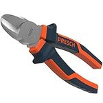 Presch Side Cutter 160mm Straight - Professional Cable Cutter Hardened with Multi-Component Handle - Heavy Duty Craft and Florist Wire Cutters