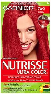 Garnier Nutrisse Ultra Color, Permanent Hair Dye, 760 Ultra Red, 100% Grey, Vibrant Colour, Silky and Smooth Hair Enriched With Avocado Oil, 1 Application