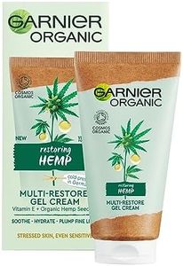 Garnier Organic Hemp Multi-Restore Gel Cream 50 ml, Soothing & Hydrating Moisturiser for Stressed & Sensitive Skin, Enriched with Vitamin E & Organic Hemp Seed Oil