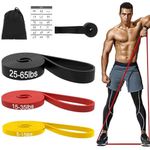 3 Pack Resistance Bands Set - Pull Up Bands Set for Men and Women - Exercise Loop Bands with Door Anchor,for Yoga, Pull Up Assistance Bands