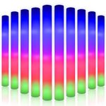 102PCS Led Foam Glow Sticks,Glow Sticks Bulk,Christmas Party Supplies with 3Modes Colorful Flashing, Glow in The Dark Party Supplies for Parties, Wedding, Birthday, Raves, Concert