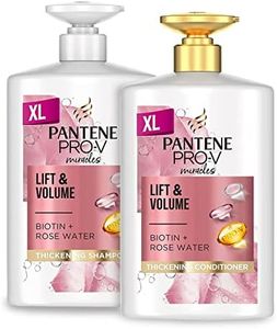 Pantene Shampoo And Conditioner Set, Hair Thickening Products For Women - Volume Shampoo And Hair Conditioner VALUE PACK 2 x 1000ml Pump Bottles