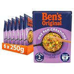 Ben's Original One Pan Creations, Indian Biryani, Rice Pouch, Ready Meals, Bulk Multipack 6 x 250g