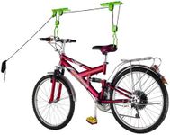 Bike Hanger - Overhead Pulley System with 100lbs Capacity for Bicycles and Ladders - Secure Garage Ceiling Storage by Rad Sportz, Green