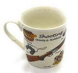 Shooting Mug - fine Bone China Mug with Shooting Design with Very Minimal Glazed Cracks Now clearing at £5.99!