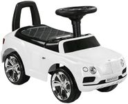 AIYAPLAY Bentley Bentayga Licensed Ride on Car, Foot to Floor Sliding Car Push Along Car with Under Seat Storage, Music Horn, for Toddler from 18 to 36 Months - White