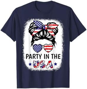 American Girl Party In USA Shirt 4th of July Flag Patriotic T-Shirt