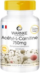 Acétyl-L-carnitine - 750mg - haute dose - vegan - 120 gélules | Warnke Vitalstoffe - Qualité des pharmacies allemandes
