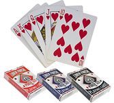 GLOW Set of 2 Linen Finished Poker Size Playing Cards – Classic Full 52 Deck Traditional Casino Style for Playing All of you Favourite Card Games Snap Solitaire Black Jack Texas Holdem