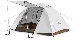 Naturehike Cloud Steam Backpacking Tent, Easy Set Up and Access, Spacious Roomy for 2-3P, 3000MM Waterproof, UPF50+ for Camping, Hiking, Park, Picnic (White, 3 Person)