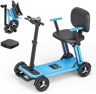 Paiseec L5 Mobility Scooter 32 lbs Ultra Lightweight, One-Step Folding Mobility Scooter, Electric Scooter with PAI Safety System, Airline Approved Mobility Scooter for Seniors (Blue, 30 Miles)