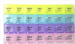 Bliss Pill Box/Medicine Organizer/Medicine Reminder, Tablet Storage Box for 28 Days or 4 Weeks For 7 Days