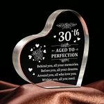 30th Birthday Gifts for Women Men, Engraved Acrylic Sign Plaque, 30 Birthday Gift for Women Friends Sister Daughter Wife, 30 Year Old Birthday Gift for Her Him, Best Happy 30th Birthday Keepsake Decor