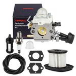 SIMPERAC BG86 Carburetor for Stihl BG86C Blower SH86 Carburetor replace for Zama C1M-S261B, 4241 120 0616 with HD2 Air Filter BG86 Blower Parts