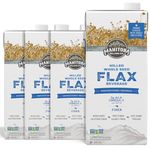 Manitoba Milling Company, Unsweetened Flax Beverage, 1L, 4pk (Original) Plant-Based Non-Dairy Beverage, Alternative with Omega-3, Fiber, Lignans | Shelf Stable