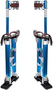 Voilamart 18"-30" Blue Stilts Adjustable Aluminum Drywall Stilts Lifts Tool for Painter Taping Cleaning Ceiling Finishing