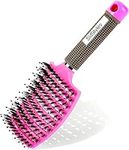 𝐒𝐈𝐃𝐒𝐓𝐘𝐋𝐄𝐒™ Detangle Hair Brush Improve Hair Growth Curved & Vented Best At Blow Drying For Wet Scalp Hairbrush for Curly Thick Hair brush Women Men Girls (𝐏𝐢𝐧𝐤)