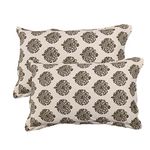 Trance Home Linen 200 Tc Cotton Printed Paisley Pillow Covers | Pillow Cases | Set Of 2 Piece Pillow Covers Only |Standard Size (Damask Forest Green, 18 X 28 Inch)