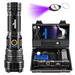 Shadowhawk Led Torch Light Rechargeable, 10000 Lumens Flash Light Torch Light High Power, XHP70.2 Powerful Charging Torch Long Range Torchlight, high Beam Torch Light for Trekking Hunting Emergency