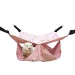 Oncpcare Thin Pet Cage Hammock, Summer Sugar Glider Bedding Bunkbed Chinchilla Bed Rat Home Ferret Hammock Guinea Pig Cage Accessories for Small Animals, Golden Bear Degu Squirrel Playing Resting