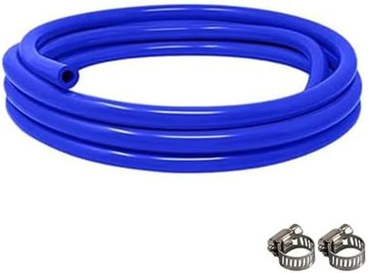 LUCKEG Gas Line Assembly Including Blue Beer Gas Line ID 5/16",OD 9/16" Length 10ft, CO2 Hose Clamps for Kegerator Draft Beer Brew,Cornelius Keg Homebrewing and Wine making