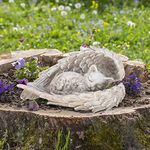 Cat Memorial Stone, Cat Statue, Cat Tombstone, Cat Memorial Gravestone, Cat Grave Marker, Angel Cat Memorials & Funerary, Cat Sculpture Stone, Mini Resin Weatherproof Figure for Garden (4.33*3.14in)