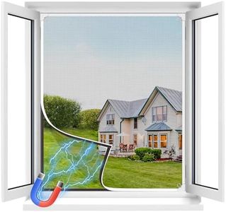 MLEJU Moustiquaire Fenêtre Magnétique, Moustiquaire jusqu'à 130x150 cm, Taille Ajustable avec Cadre Détachable, Moustiquaire en Fibre de Verre Montage Simple Pas de Perçage ni de Vissage