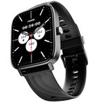 Noise Newly Launched Quad Call 1.81" Display, Bluetooth Calling Smart Watch, AI Voice Assistance, 160+Hrs Battery Life, Metallic Build, in-Built Games, 100 Sports Modes, 100+ Watch Faces (Jet Black)