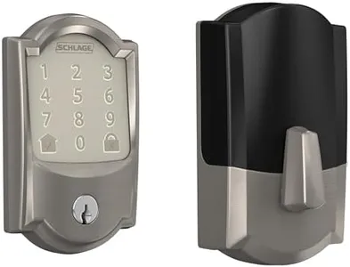 Schlage Encode Smart Wi-Fi Deadbolt with Camelot Trim in Satin Nickel