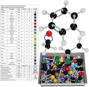 267Pcs Molecular Model Organic Inorganic Structure Kit, Atoms Bonds Orbitals Chemistry Structure Kit Atom Link Model, Educational Molecule Set for Teachers Students Student Chemistry Learning